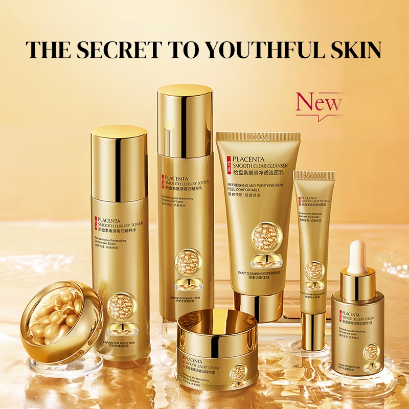 Placenta Skin Care Seven-Piece - Luxury Skincare Kit 评论和价格